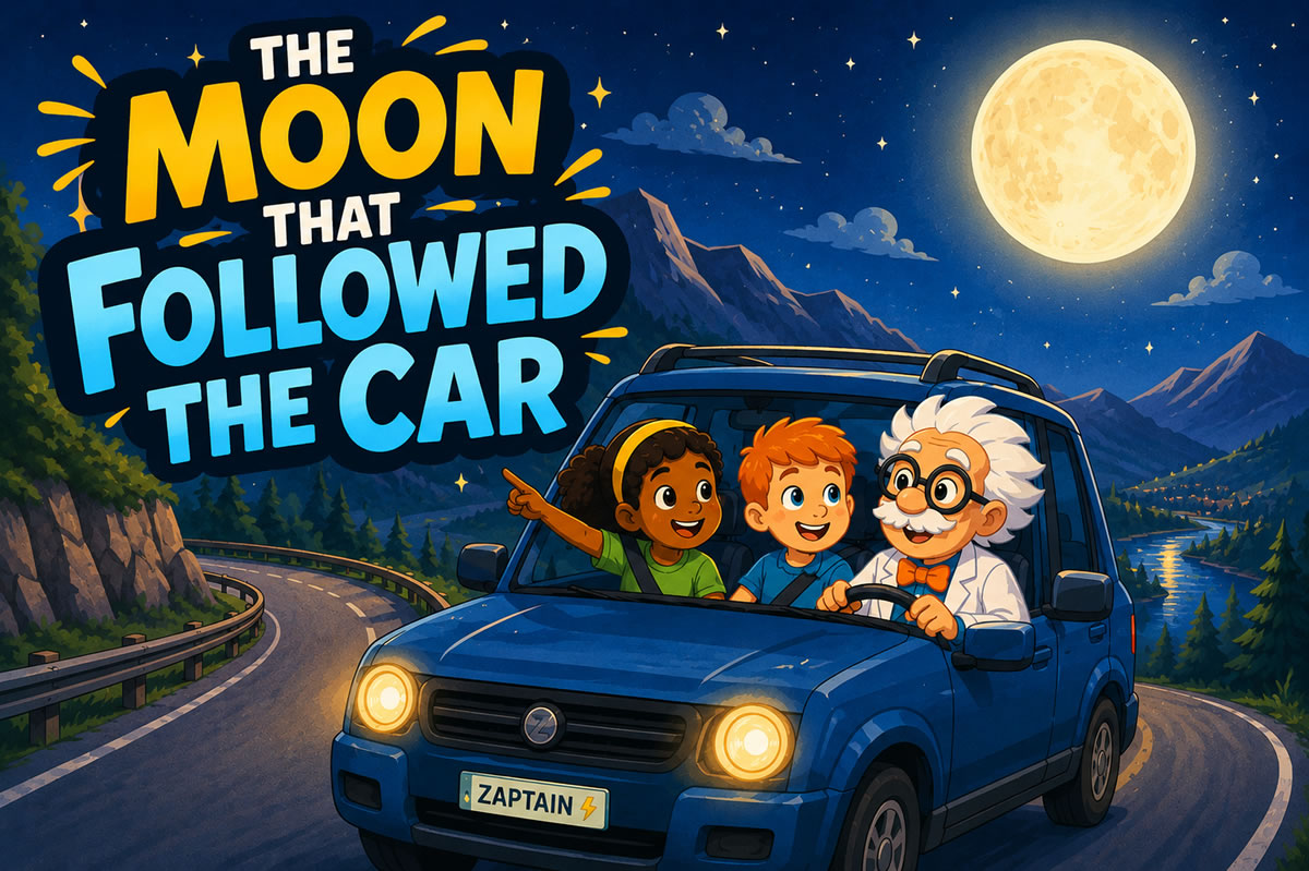 The moon that followed the car
