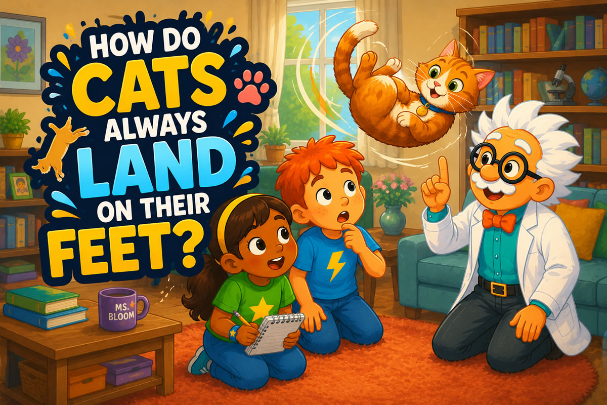 How do cats always land on their feet